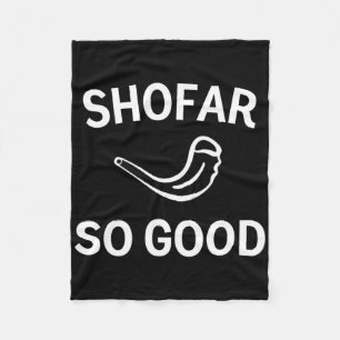 Shofar Zo Goed Rosh Hashana Rams Hoorn Joods Nieuw Fleece Deken