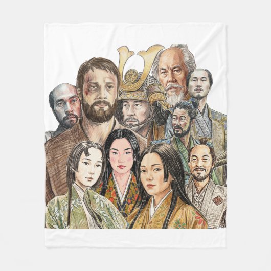 Shogun - Collage Fleece Deken (Voorkant)