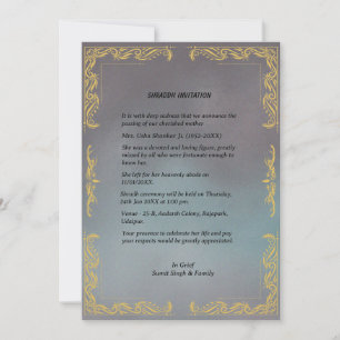 Shok Sandesh Hindu Shraddh Kaart