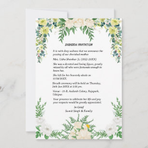 Shok Sandesh Hindu Shraddh Kaart