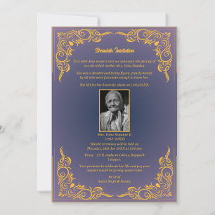 Shok Sandesh Hindu Shraddh Kaart