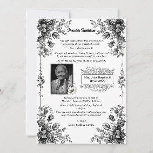 Shok Sandesh Hindu Shraddh Kaart