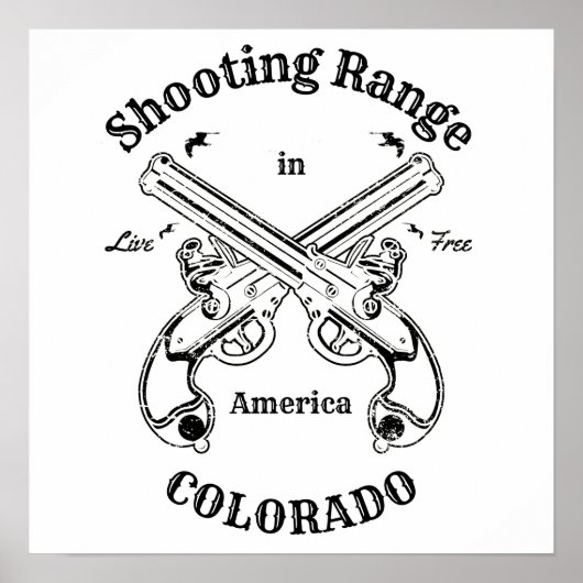 Shooibereik Colorado America Pistool  Poster (Voorkant)