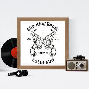 Shooibereik Colorado America Pistool  Poster
