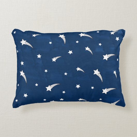 Shooistars Navy Blue Waterverf Accent Kussen (Voorkant)