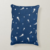 Shooistars Navy Blue Waterverf Accent Kussen (Achterkant (Verticaal))