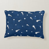 Shooistars Navy Blue Waterverf Accent Kussen (Achterkant)