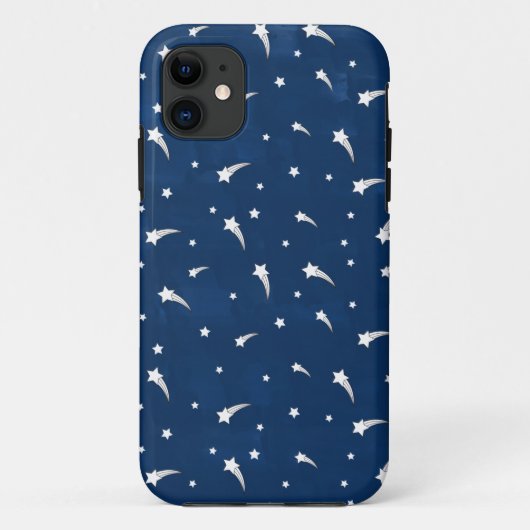 Shooistars Navy Blue Waterverf Case-Mate iPhone Case (Achterkant)