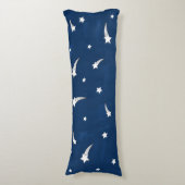 Shooistars Navy Blue Waterverf Lichaamskussen (Voorkant Verticaal)