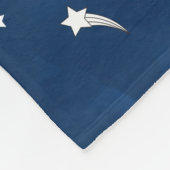 Shooistars Navy Blue Waterverf Monogram Fleece Deken (Hoek)
