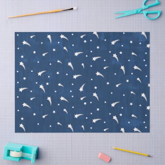 Shooistars Navy Blue Waterverf Tissuepapier (Craft)