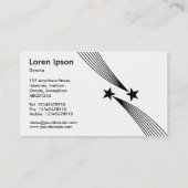 Shooistars v2 - Zwart op wit Visitekaartje (Achterkant)