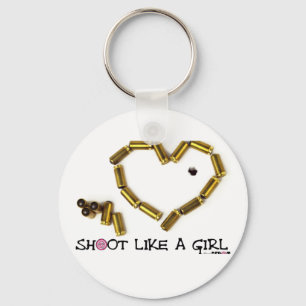 Shoot als een meisje sleutelhanger