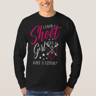 Shoot als een meisje wil een les voor een stevige t-shirt