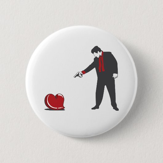 Shoot Down Love Ronde Button 5,7 Cm (Voorkant)