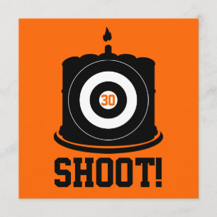 Shoot! Een Hunter wacht 30 - 30th Birthday Uitnodi Kaart