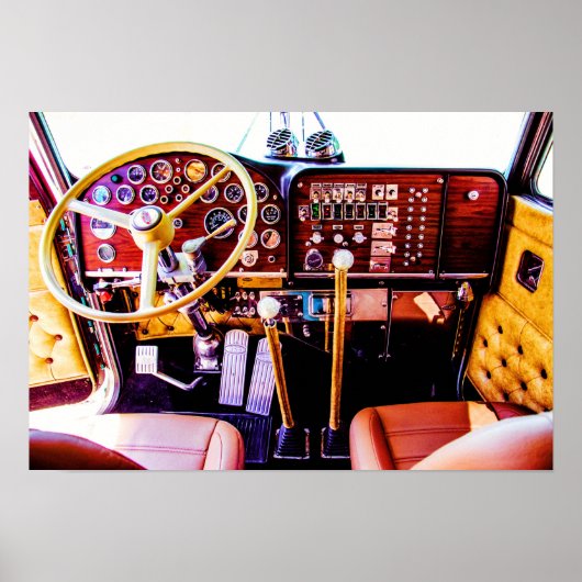 Shoot First Photography's Inside a Peterbilt 359 Poster (Voorkant)