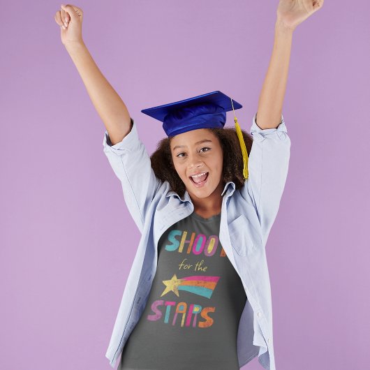 Shoot for the Stars Positieve boodschap T-shirt