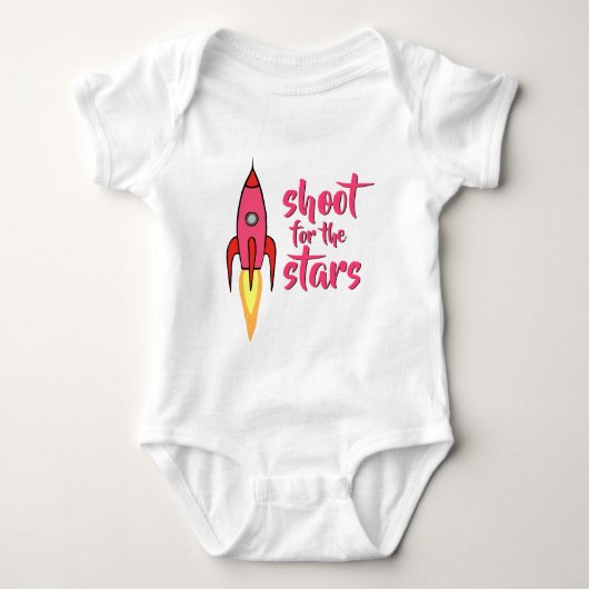Shoot for the Stars Schattigee Rocket Inspirerend Romper (Voorkant)