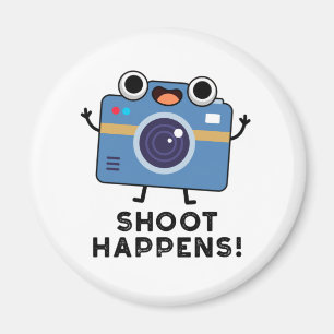 Shoot gebeurt Funny Camera Pun Magneet