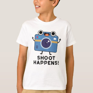Shoot gebeurt Funny Camera Pun T-shirt
