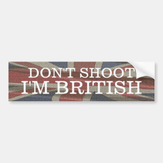 Shoot ik ben Britse bumper sticker