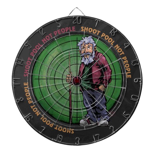 Shoot Pool not People Dartbord (Voorkant)