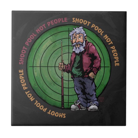 Shoot Pool not People Tegeltje (Voorkant)