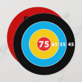 Shoot! Target Hunters 75th Birthday Invitation Kaart (Voorkant / Achterkant)