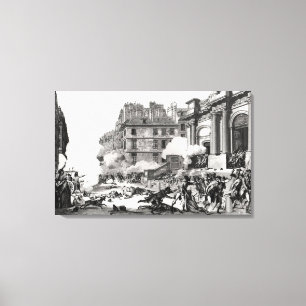 Shoot uit voor de St. Roch-kerk in Parijs Canvas Afdruk