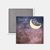 Shoot voor de Moon Inspirerend Magnet Magneet (Voorkant / Achterkant)