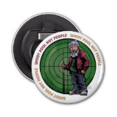 Shoot zwembad Niet mensen Button Flesopener (Voorkant)