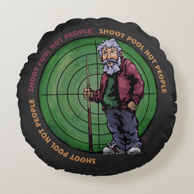 Shoot zwembad Niet mensen Rond Kussen (Voorkant)