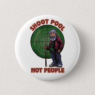 Shoot zwembad Niet mensen Ronde Button 5,7 Cm