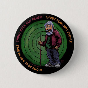 Shoot zwembad Niet mensen Ronde Button 5,7 Cm