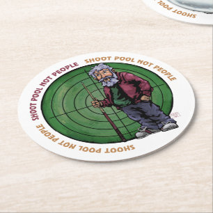 Shoot zwembad Niet mensen Ronde Kartonnen Onderzetter