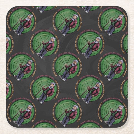 Shoot zwembad Niet mensen Vierkante Kartonnen Onderzetter (Voorkant)