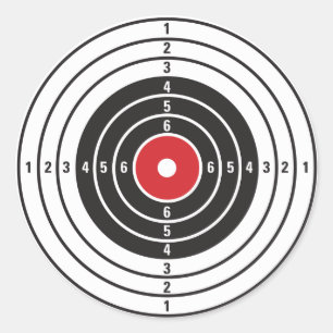 Shootdoel Ronde Sticker