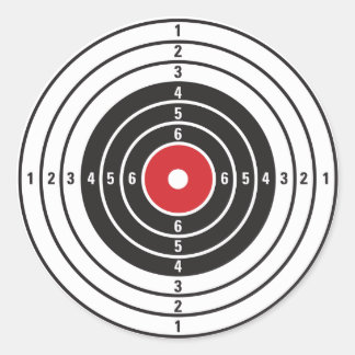 Shootdoel Ronde Sticker