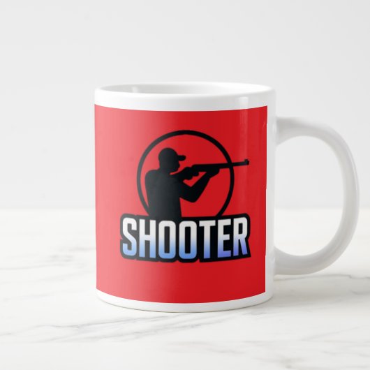 Shooter – Marksman Silhouette Premium Design Extra Grote Beker (Rechts)