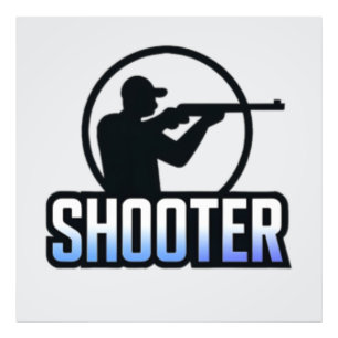 Shooter – Marksman Silhouette Premium Design Foto Afdruk