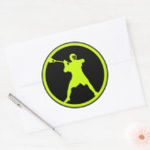 Shootergroen Ronde Sticker (Envelop)