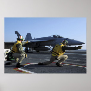 Shooters aan boord van de USS George HW-Struik Poster