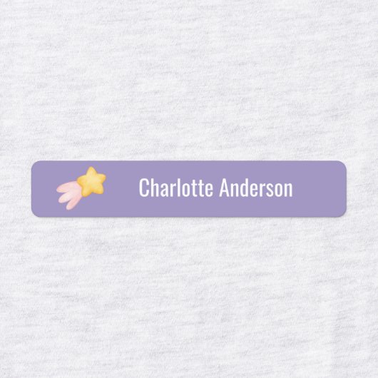 Shooting Star Aangepaste Kleding Naam Labels (Design 1)