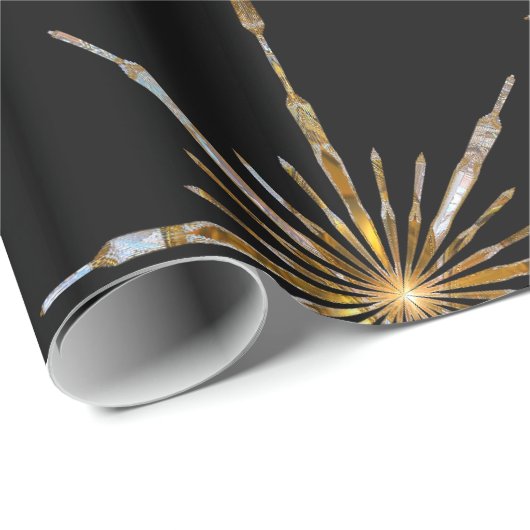 Shooting Star Holiday Elegant Festive Cadeaupapier (Rol Hoek)