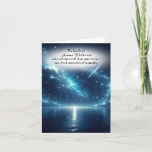 Shooting Star in Night Sky Sympathy Bedankt