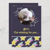 Shooting Star Pattern  Verjaardag Kaart (Voorkant / Achterkant)