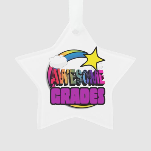 Shooting Star Rainbow Geweldige Grades Ornament (voorkant)