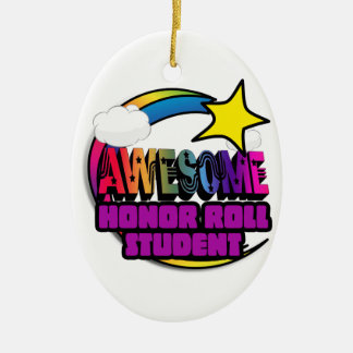 Shooting Star Rainbow Geweldige Honor Roll Student Keramisch Ornament