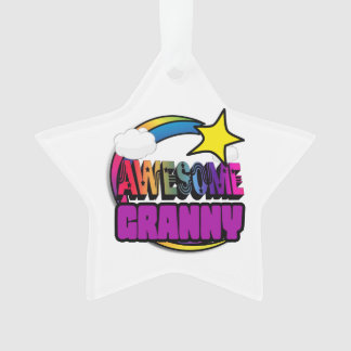 Shooting Star Regenboog Geweldige Oma Ornament